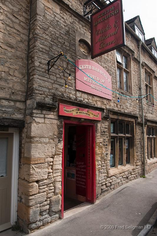 20090414_114800_D3.jpg - Mechanical clocks and music store, Northleach